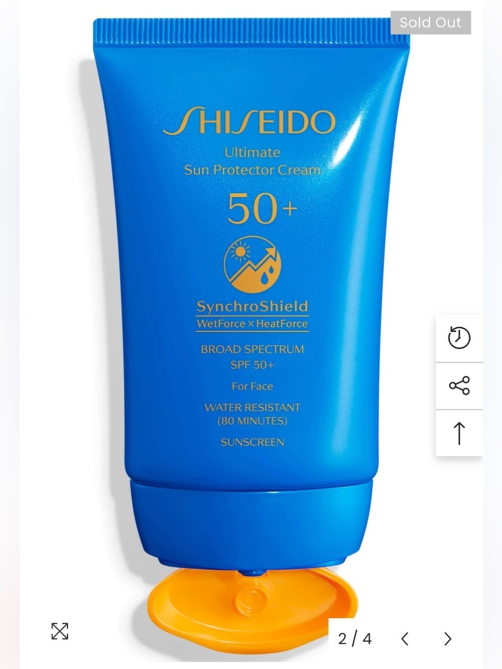 Sealed Shiseido Ultimate Sun Protector Cream broad spectrum SPF 50+ 2 oz